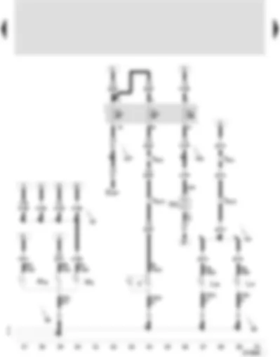 Wiring Diagram  SEAT LEON 2002 - Rear fog light bulb - left - rear fog light bulb - right - turn signal bulb - rear right - brake and tail light bulb - right - glove box light