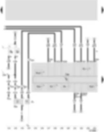 Wiring Diagram  SEAT LEON 2003 - Control unit with display in dash panel insert - oil pressure switch - speedometer sender - buzzer/gong - alternator warning lamp