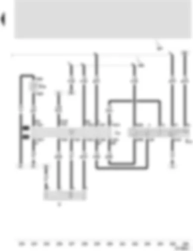 Wiring Diagram  SEAT LEON 2006 - Intermittent wiper switch - intermittent wiper control - automatic intermittent wash/wipe relay - windscreen wiper motor