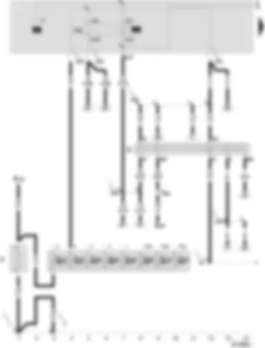 Wiring Diagram  SEAT LEON 2004 - Battery - starter - ignition/starter switch - X contact relief relay