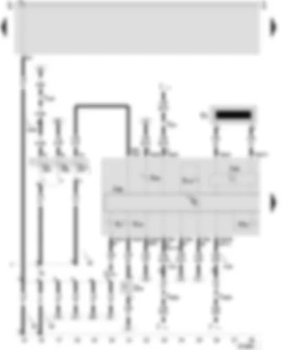Wiring Diagram  SEAT LEON 2006 - Control unit with display in dash panel insert - immobilizer reading coil - belt switch - driver