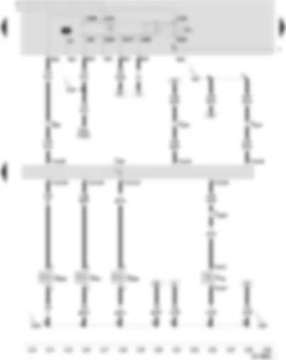 Wiring Diagram  SEAT LEON 2006 - Motronic control unit - fuel pump relay - charge pressure control solenoid valve - inlet camshaft timing adjustment valve -1-