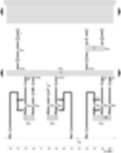 Wiring Diagram  SEAT LEON 2006 - Motronic control unit - engine speed sender - knock sensor I - knock sensor II - exhaust gas temperature sender -1-