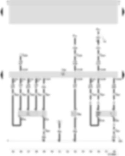 Wiring Diagram  SEAT LEON 2006 - Motronic control unit - lambda probe - lambda probe after catalyst - activated charcoal filter system solenoid valve 1 - lambda probe heater