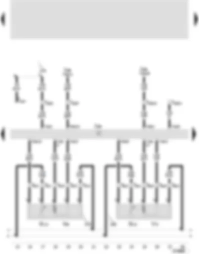 Wiring Diagram  SEAT LEON 2006 - Climatronic control unit - potentiometer for centre flap control motor - potentiometer for footwell/defroster flap control motor