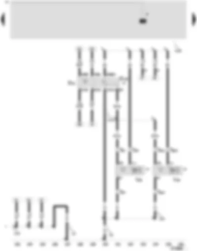 Wiring Diagram  SEAT LEON 2006 - Switches and instruments illumination regulator - headlight range control regulator - left headlight range control motor - right headlight range control motor