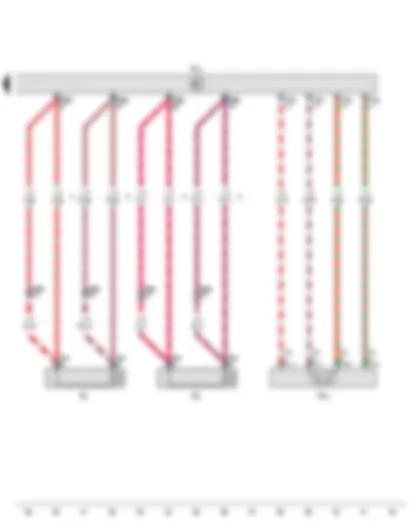 Wiring Diagram  SEAT MII 2014 - Rear left loudspeaker - Rear right loudspeaker - Amplifier - Subwoofer