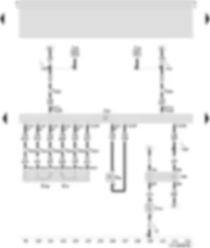 Wiring Diagram  SEAT TOLEDO 2001 - Power assisted steering pressure switch - secondary air pump motor - secondary air pump relay - accelerator position sender - Motronic control unit