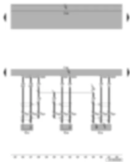 Wiring Diagram  SEAT TOLEDO 2007 - Knock sensor 1 - knock sensor 2 - engine speed sender - Motronic control unit