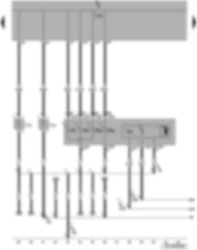 Wiring Diagram  SEAT TOLEDO 2005 - Left main beam bulb - left dipped beam bulb - right fog light bulb - left fog light bulb - onboard supply control unit