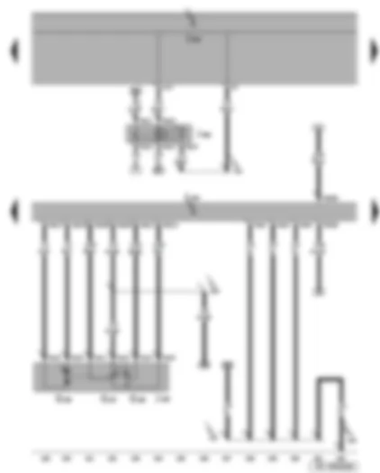 Wiring Diagram  SEAT TOLEDO 2006 - Terminal 50 voltage supply relay - Motronic control unit - throttle valve module