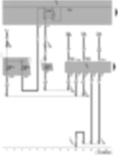 Wiring Diagram  SEAT TOLEDO 2009 - Data bus diagnostic interface - terminal 15 voltage supply relay 2