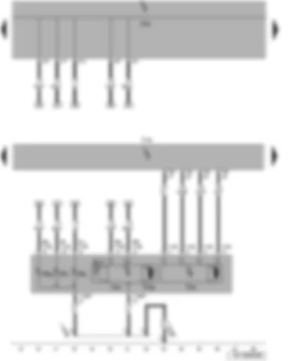 Wiring Diagram  SEAT TOLEDO 2006 - Left dip beam screen - left headlight bulbs - left gas discharge bulb control unit - control unit for headlight range control