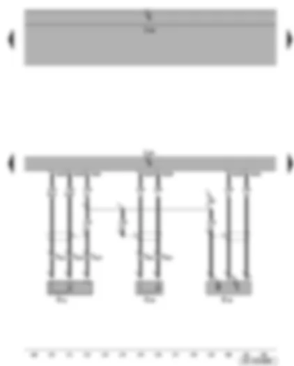 Wiring Diagram  SEAT TOLEDO 2008 - Knock sensor 1 - knock sensor 2 - engine speed sender - Motronic control unit