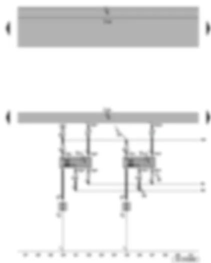 Wiring Diagram  SEAT TOLEDO 2008 - Ignition coils 1 and 2 with output stage - spark plugs 1 and 2 - spark plug connector 1 and 2 - Motronic control unit