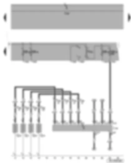 Wiring Diagram  SEAT TOLEDO 2006 - Glow plugs - (engine) - push-in bridge - automatic glow period control unit