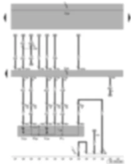 Wiring Diagram  SEAT TOLEDO 2006 - Rear right door central locking motors - lock - rear right central locking lock unit - convenience system central control unit