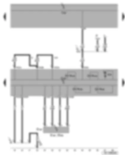 Wiring Diagram  SEAT TOLEDO 2006 - ABS hydraulic pump - lateral acceleration sender - yaw rate sender - ABS control unit with EDL/ESP - rear ABS inlet and outlet valve