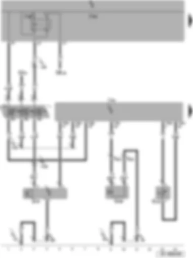 Wiring Diagram  SEAT TOLEDO 2010 - High pressure sender - centre vent temperature sender - air conditioning system control unit - air conditioning system compressor regulating valve