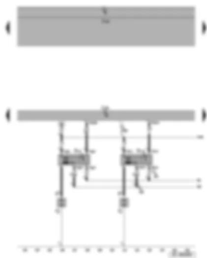 Wiring Diagram  SEAT TOLEDO 2008 - Ignition coils 1 and 2 with output stage - spark plugs 1 and 2 - spark plug connector 1 and 2 - Motronic control unit