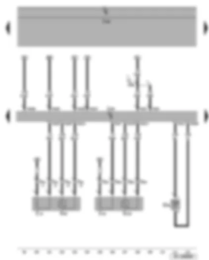 Wiring Diagram  SEAT TOLEDO 2008 - Lambda probe - lambda probe after catalytic converter - radiator outlet coolant temperature sender