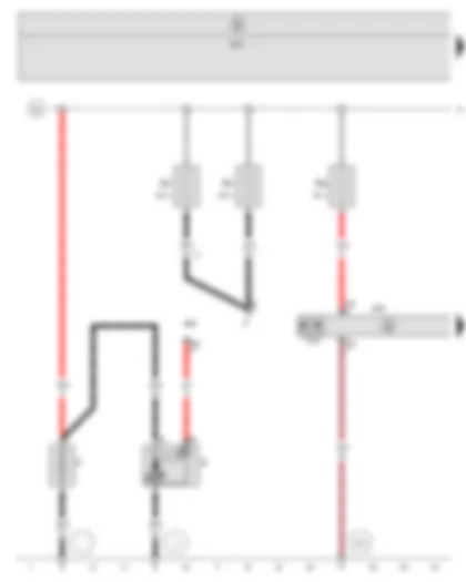 Wiring Diagram  SEAT TOLEDO 2009 - Battery - Starter - Power steering control unit - Onboard supply control unit - Fuse 1 in fuse holder A - Fuse 2 in fuse holder A - Electromechanical power steering motor