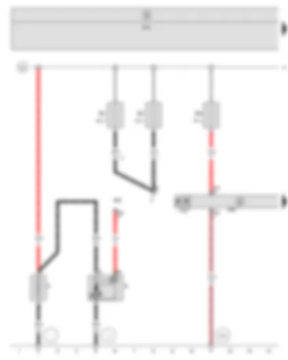 Wiring Diagram  SEAT TOLEDO 2009 - Battery - Starter - Power steering control unit - Onboard supply control unit - Fuse 1 in fuse holder A - Fuse 2 in fuse holder A - Electromechanical power steering motor