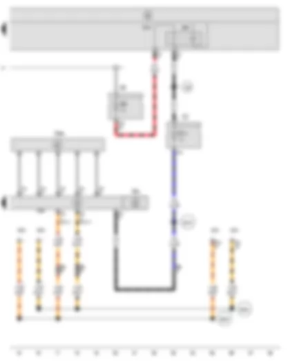 Wiring Diagram  SEAT TOLEDO 2009 - Steering moment sender - Power steering control unit - Onboard supply control unit - Terminal 15 voltage supply relay 2