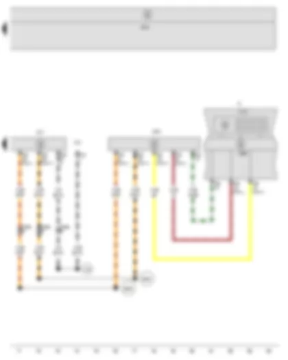 Wiring Diagram  SEAT TOLEDO 2009 - Multifunction indicator - Automatic gearbox control unit - Control unit in dash panel insert - Onboard supply control unit - Data bus diagnostic interface - Dash panel insert