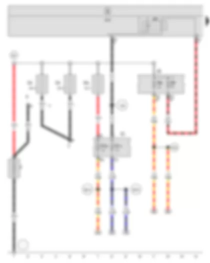 Wiring Diagram  SEAT TOLEDO 2009 - Starter - Onboard supply control unit - Fuse holder B - Fuse holder C
