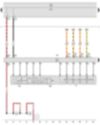 Wiring Diagram  SEAT TOLEDO 2006 - Ignition/starter switch - Cruise control system switch - Steering column electronics control unit
