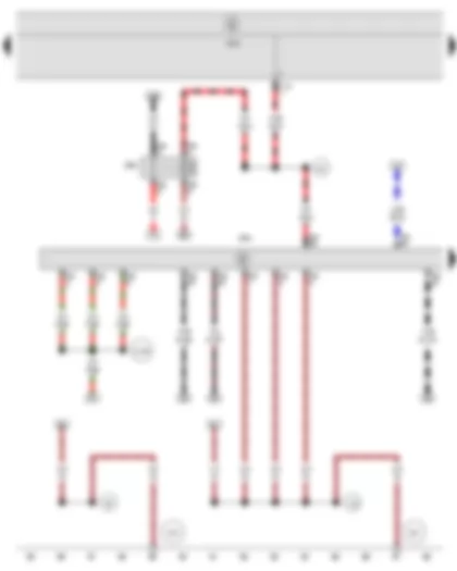 Wiring Diagram  SEAT TOLEDO 2007 - Engine control unit - Terminal 50 voltage supply relay