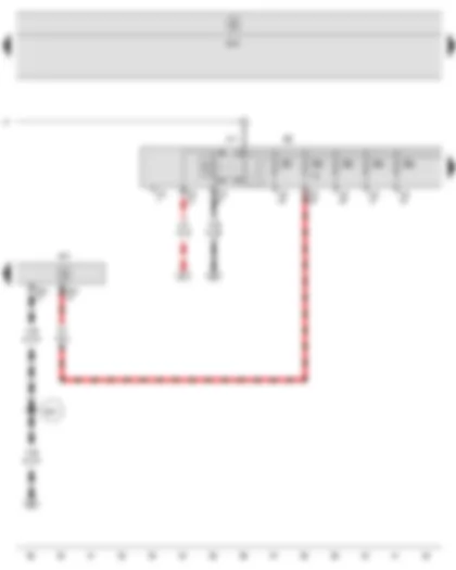 Wiring Diagram  SEAT TOLEDO 2007 - Terminal 30 voltage supply relay - Steering column electronics control unit - Fuse holder B