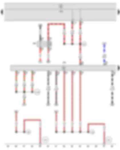 Wiring Diagram  SEAT TOLEDO 2008 - Engine control unit - Terminal 50 voltage supply relay