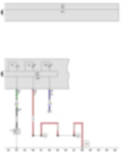 Wiring Diagram  SEAT TOLEDO 2009 - Oil pressure switch - Buzzer and gong - Control unit in dash panel insert - Oil pressure warning lamp - Oil level warning lamp