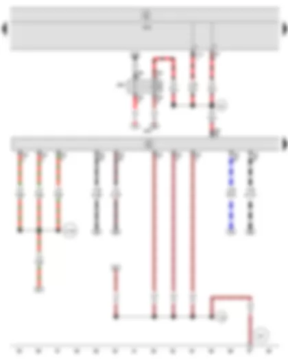 Wiring Diagram  SEAT TOLEDO 2009 - Engine control unit - Terminal 50 voltage supply relay