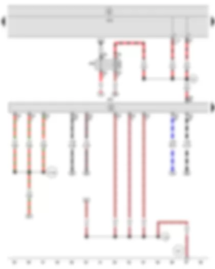 Wiring Diagram  SEAT TOLEDO 2009 - Engine control unit - Terminal 50 voltage supply relay