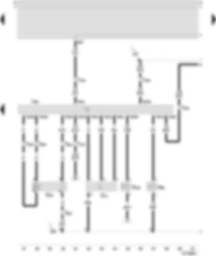 Wiring Diagram  SEAT TOLEDO 1999 - Control unit of the Simos - Lambda probe - air volume measurer - magnetic valve of the active carbon deposit - register admission tube switch valve