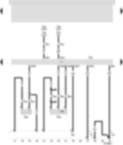 Wiring Diagram  SEAT TOLEDO 1999 - Control unit for motronic - knock sensor II - engine speed sender