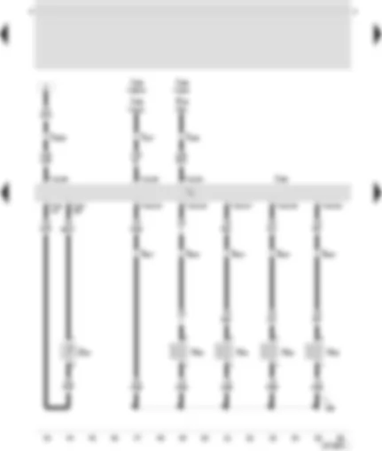 Wiring Diagram  SEAT TOLEDO 1999 - Control unit of the direct diesel injection system - fuel temperature transmitter - injection valves