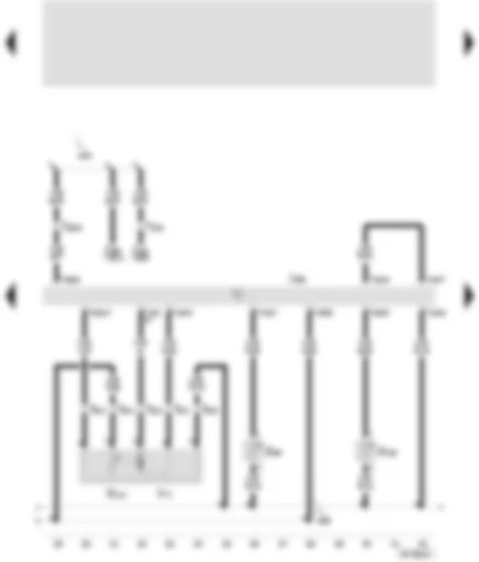 Wiring Diagram  SEAT TOLEDO 1999 - Climatronic control unit - air flow flap control motor - vent temperature sender - fresh air intake duct temperature sensor