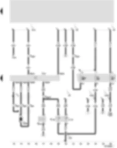 Wiring Diagram  SEAT TOLEDO 1999 - Automatic gearbox control unit - speed transmitter - gear change lever blocking magnet