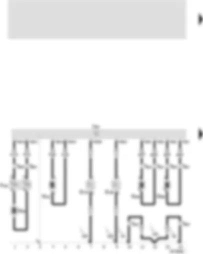 Wiring Diagram  SEAT TOLEDO 1999 - Airbag control unit - coiling spring - front airbag fuze - side airbag impact sensors - side airbag fuze
