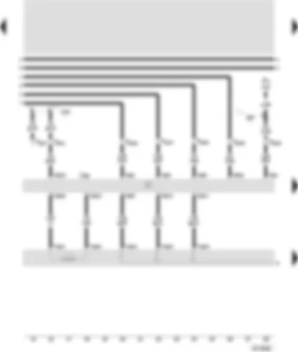 Wiring Diagram  SEAT TOLEDO 1999 - Driver seat control unit - driver seat switch - seat control unit (driver side) and exterior rear-view mirrors - seat adjustment switch - memory switch - driver side