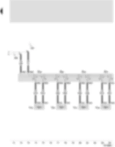 Wiring Diagram  SEAT TOLEDO 1999 - Seat adjustment switches - front and rear height adjustment motor - support adjustment motor - longitudinal adjustment motor - passenger side