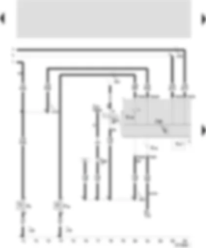 Wiring Diagram  SEAT TOLEDO 1999 - Control unit with visor in the instrument panel - handbrake warning lamp - brake warning light - ABS warning lamp