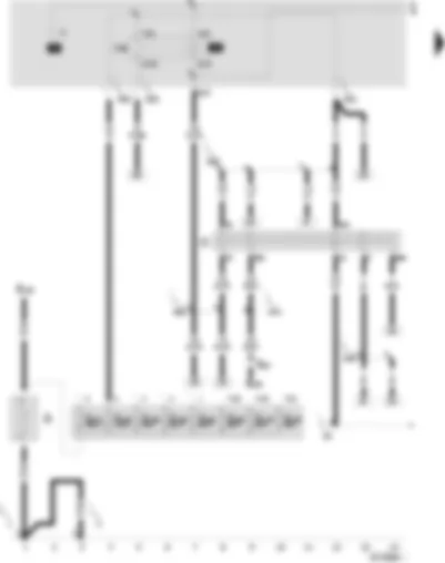 Wiring Diagram  SEAT TOLEDO 1999 - Battery - starter - X-contact relief relay