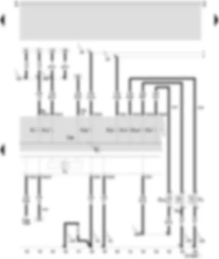 Wiring Diagram  SEAT TOLEDO 1999 - Dash panel insert - handbrake warning switch - brake fluid level warning contact - turn signal warning lamp - main beam warning lamp - rear fog light warning lamp - digital clock