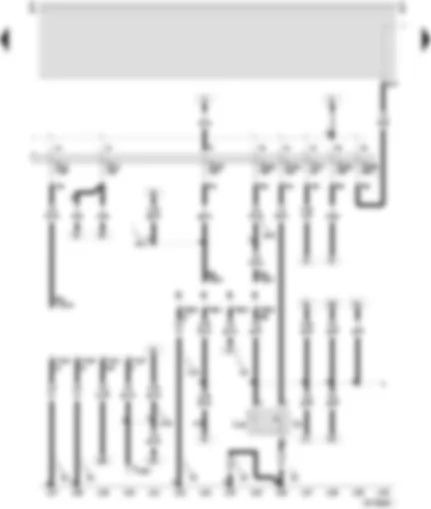 Wiring Diagram  SEAT TOLEDO 1999 - Self-diagnosis connection - connection for radio - cigarette lighter