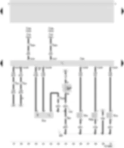 Wiring Diagram  SEAT TOLEDO 1999 - Control unit of the direct diesel injection - admission tube trap switch valve - exhaust gas recirculation valve - load pressure limitation magnetic valve - hall transmitter